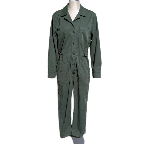 Veronica Beard Jeans Wren Boiler Jumpsuit Women's M Army/Olive Green - Picture 1 of 7